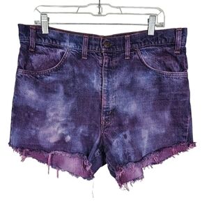 Levi Upcycled Purple Tie Dye Shorts